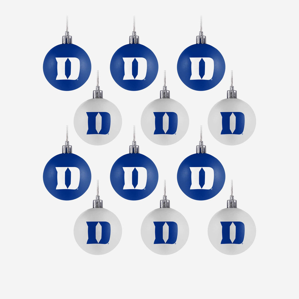 Duke Blue Devils 12 Pack Ball Ornament Set FOCO - FOCO.com