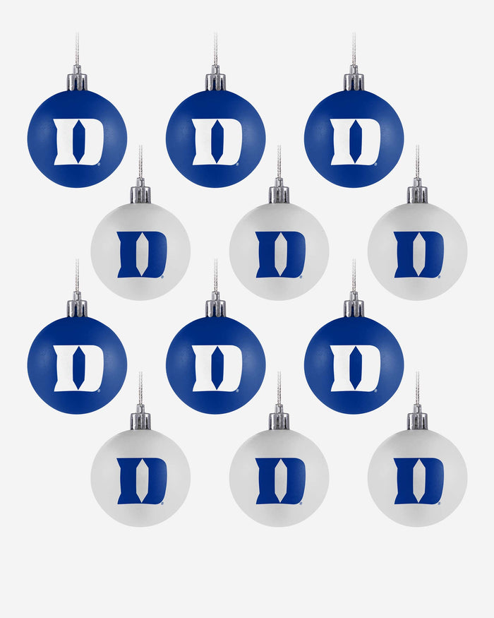 Duke Blue Devils 12 Pack Ball Ornament Set