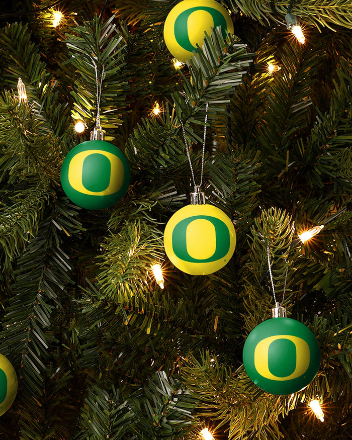 Oregon Ducks 12 Pack Ball Ornament Set Foco - FOCO.com