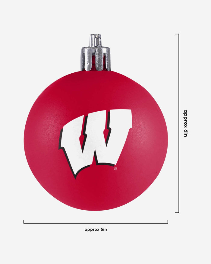 Wisconsin Badgers 12 Pack Ball Ornament Set Foco - FOCO.com