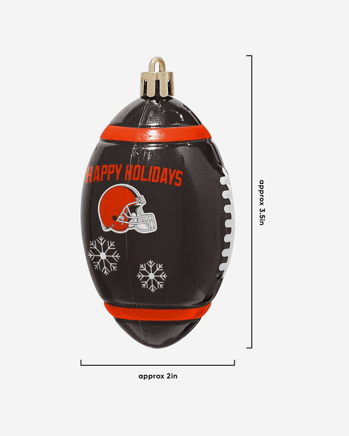 Cleveland Browns 12 Pack Football Ornament Set FOCO - FOCO.com