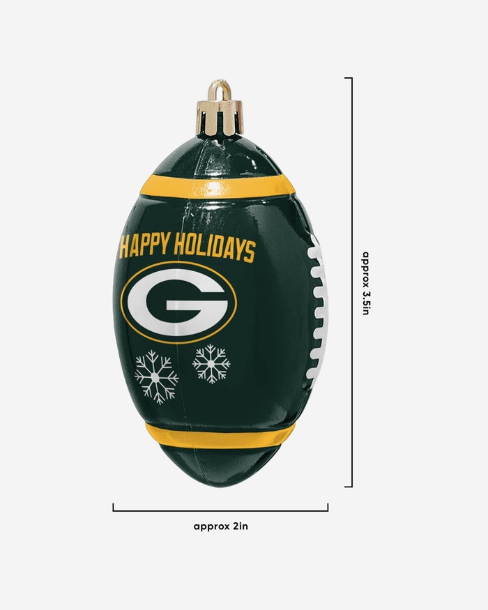 Green Bay Packers 12 Pack Football Ornament Set FOCO - FOCO.com