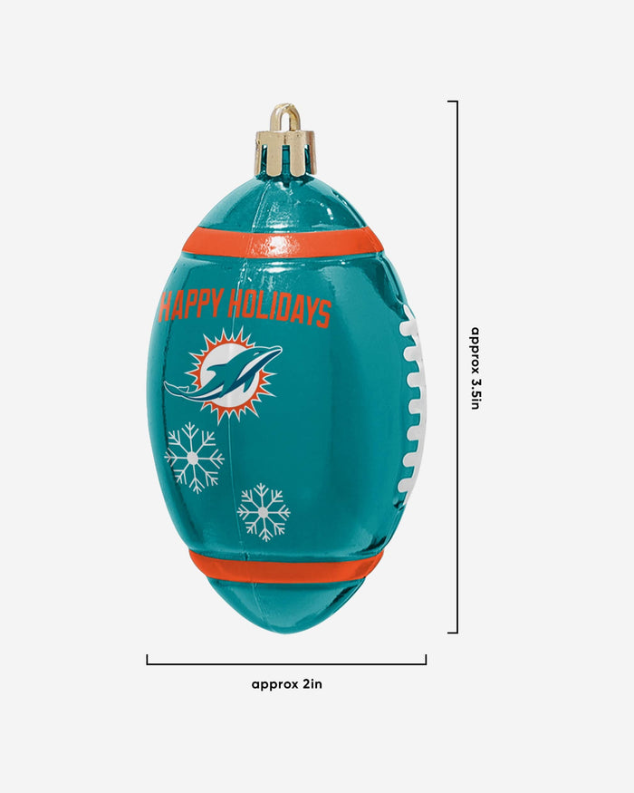 Miami Dolphins 12 Pack Football Ornament Set FOCO - FOCO.com