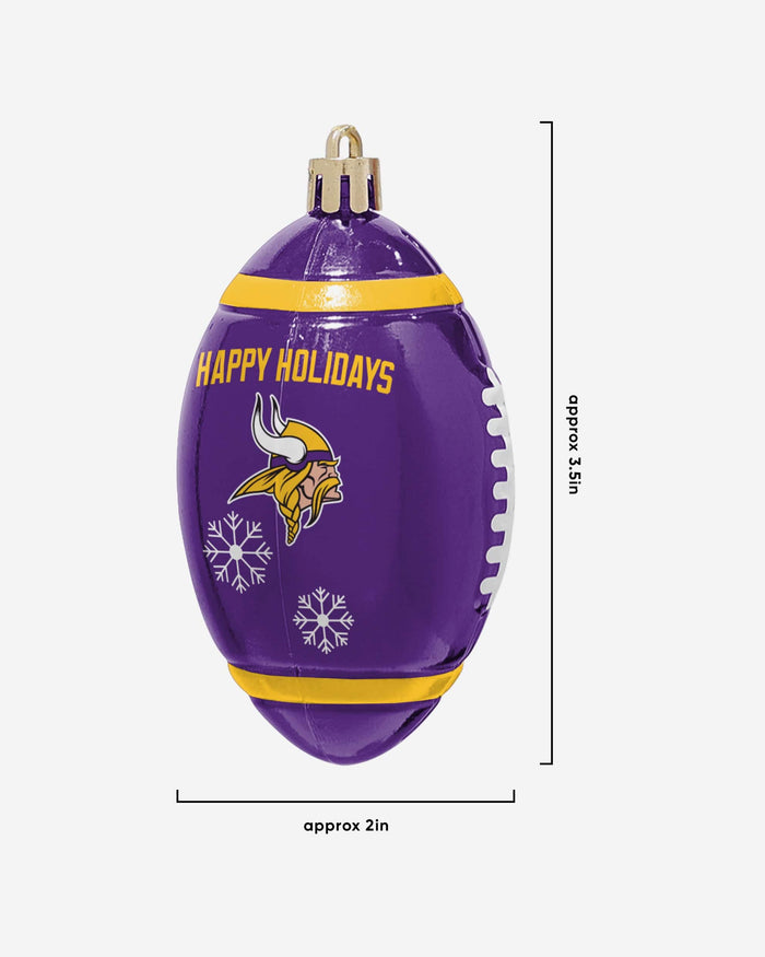 Minnesota Vikings 12 Pack Football Ornament Set FOCO - FOCO.com