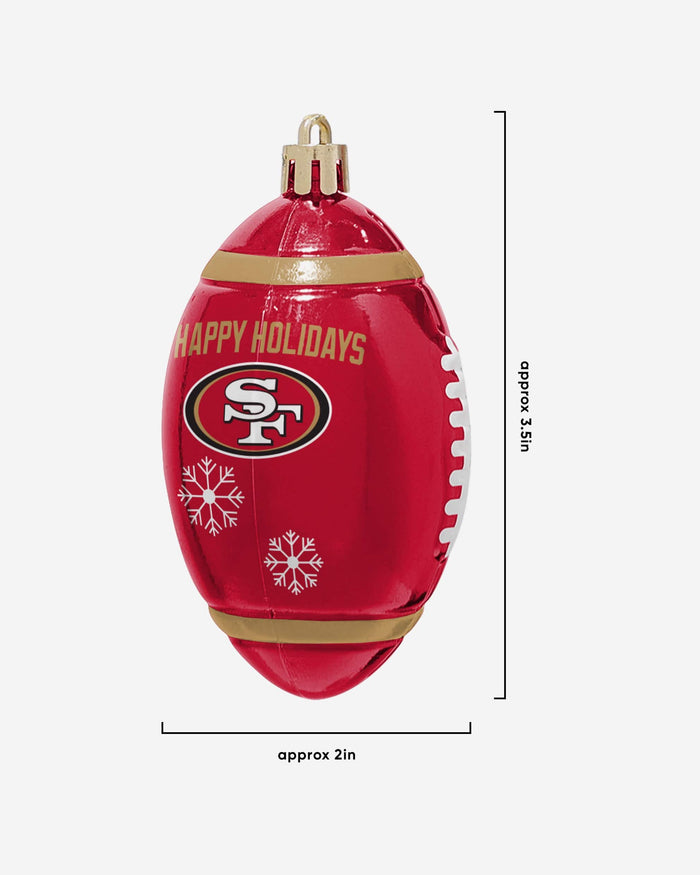 San Francisco 49ers 12 Pack Football Ornament Set FOCO - FOCO.com