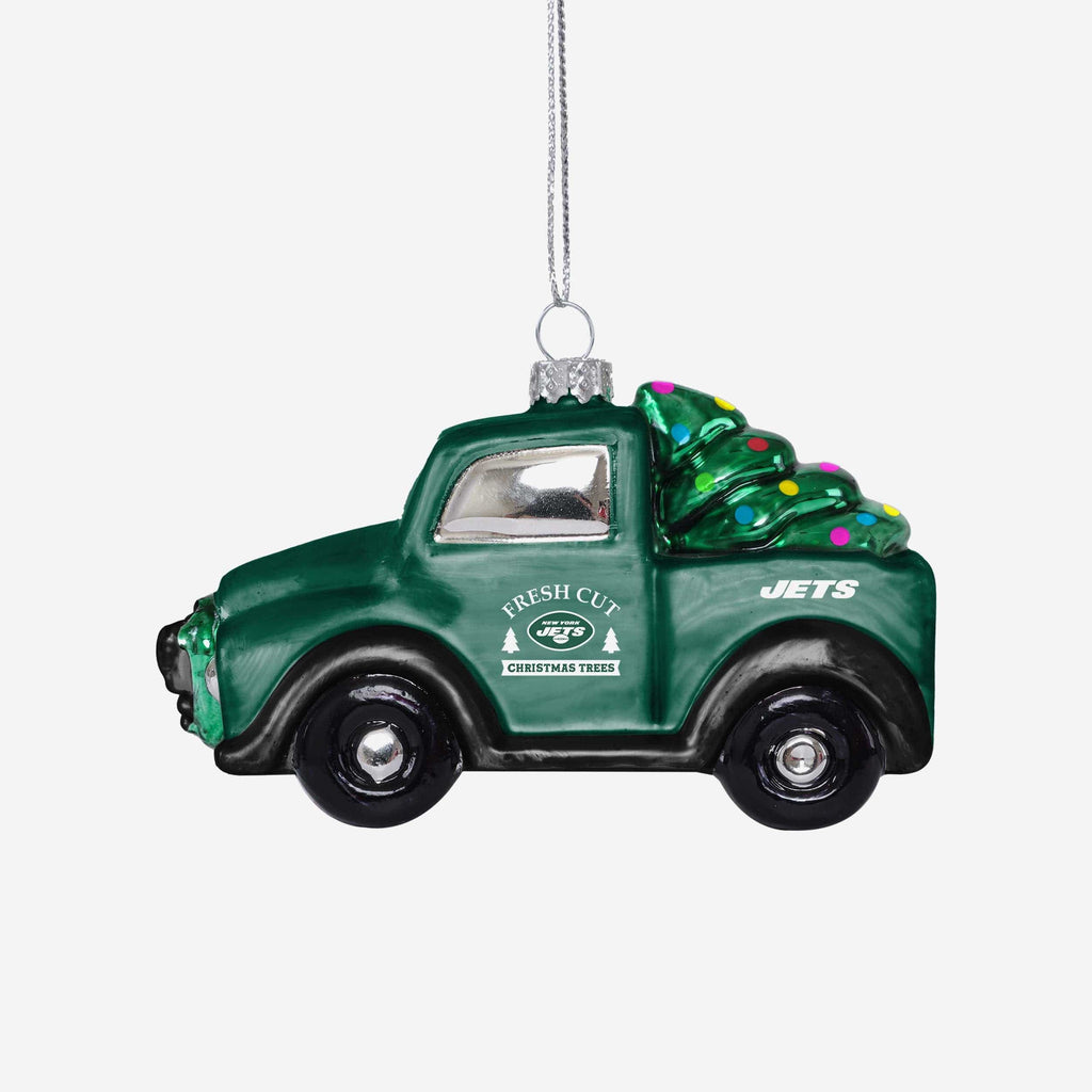 New York Jets Blown Glass Truck Ornament FOCO - FOCO.com