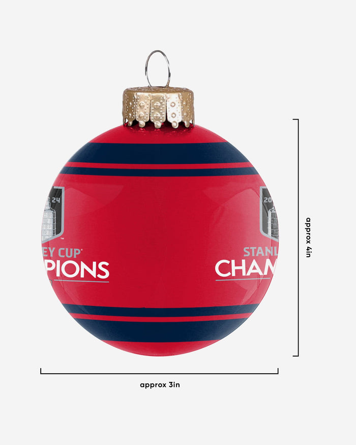 Florida Panthers 2024 Stanley Cup Champions Glass Ball Ornament FOCO - FOCO.com