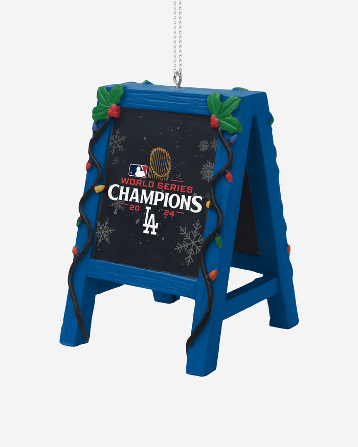 Los Angeles Dodgers 2024 World Series Champions Chalkboard Sign Ornament FOCO - FOCO.com