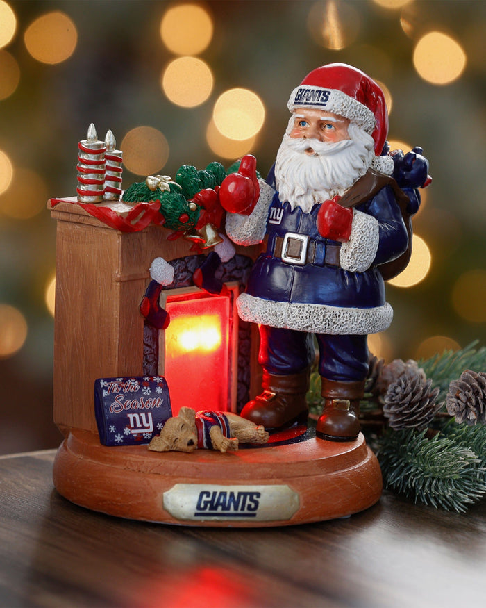 New York Giants Santa Fireplace Figurine FOCO - FOCO.com