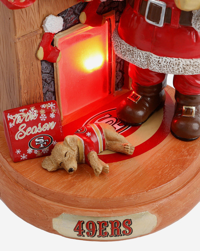 San Francisco 49ers Santa Fireplace Figurine FOCO - FOCO.com