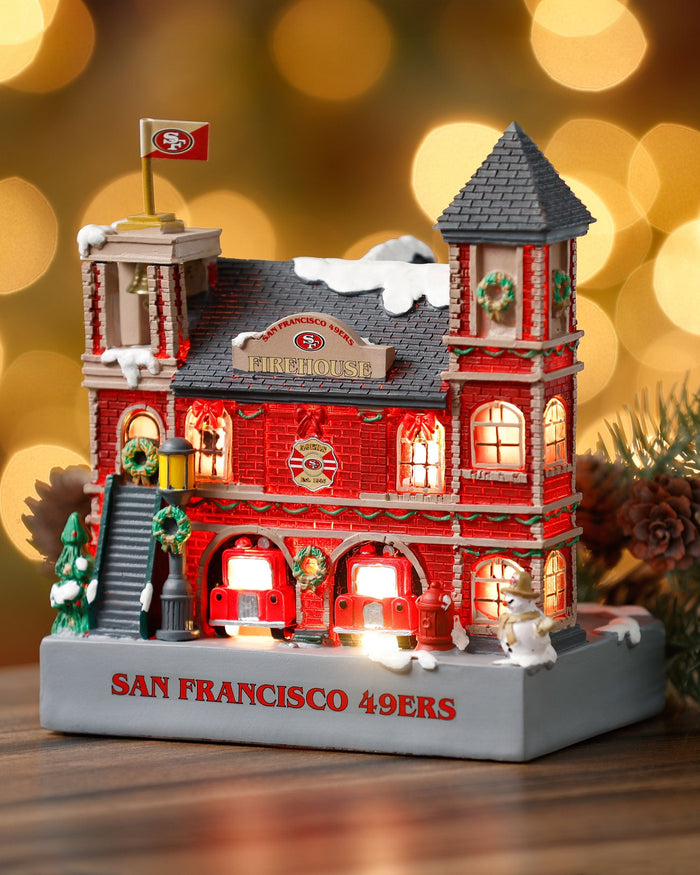 San Francisco 49ers Light Up Resin Team Firehouse FOCO - FOCO.com