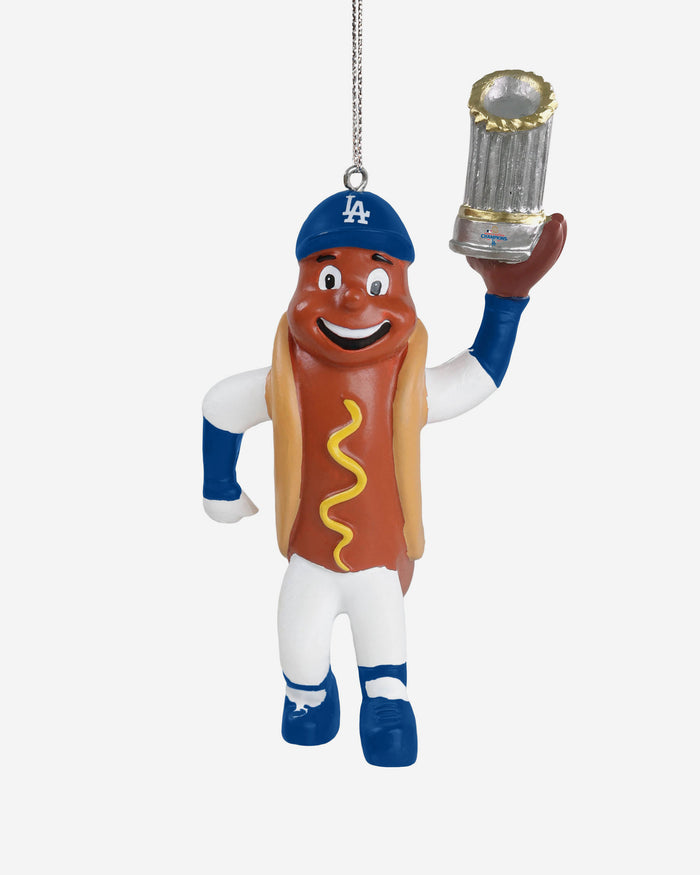 Dodger Dog Los Angeles Dodgers 2024 World Series Champions Mascot Ornament FOCO - FOCO.com