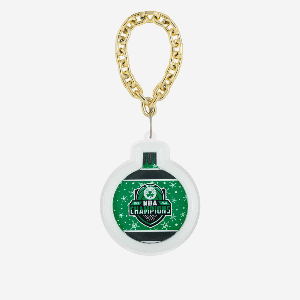 Boston Celtics 2024 NBA Champions Neon Light Up Ornament With Chain FOCO - FOCO.com