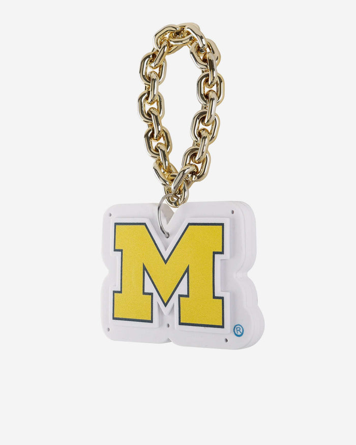 Michigan Wolverines Big Logo Light Up Chain Ornament FOCO - FOCO.com