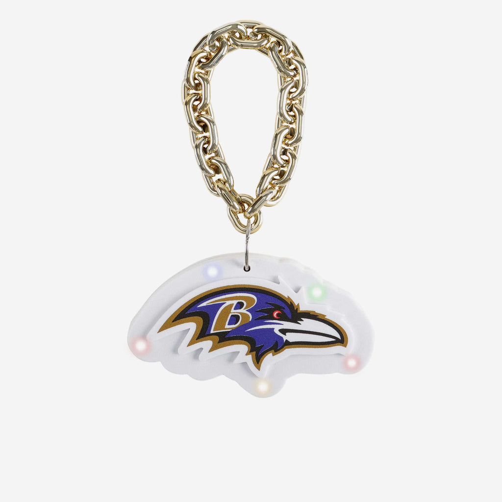 Baltimore Ravens Big Logo Light Up Chain Ornament FOCO - FOCO.com