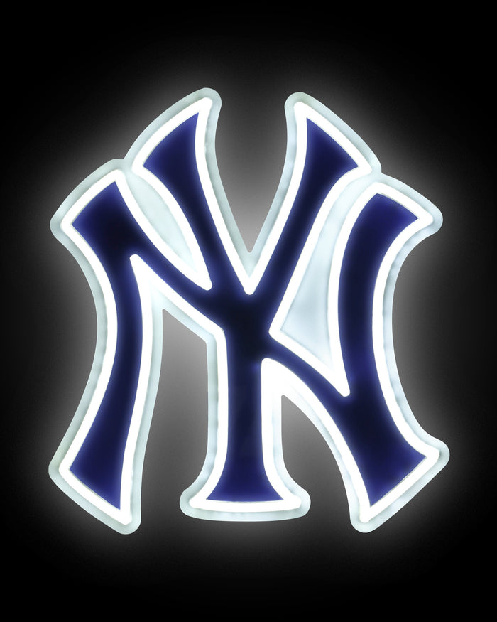 New York Yankees LED Neon Light Up Team Logo Sign FOCO - FOCO.com