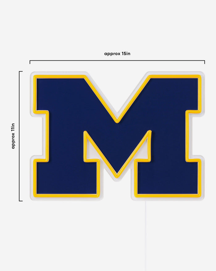 Michigan Wolverines LED Neon Light Up Team Logo Sign FOCO - FOCO.com