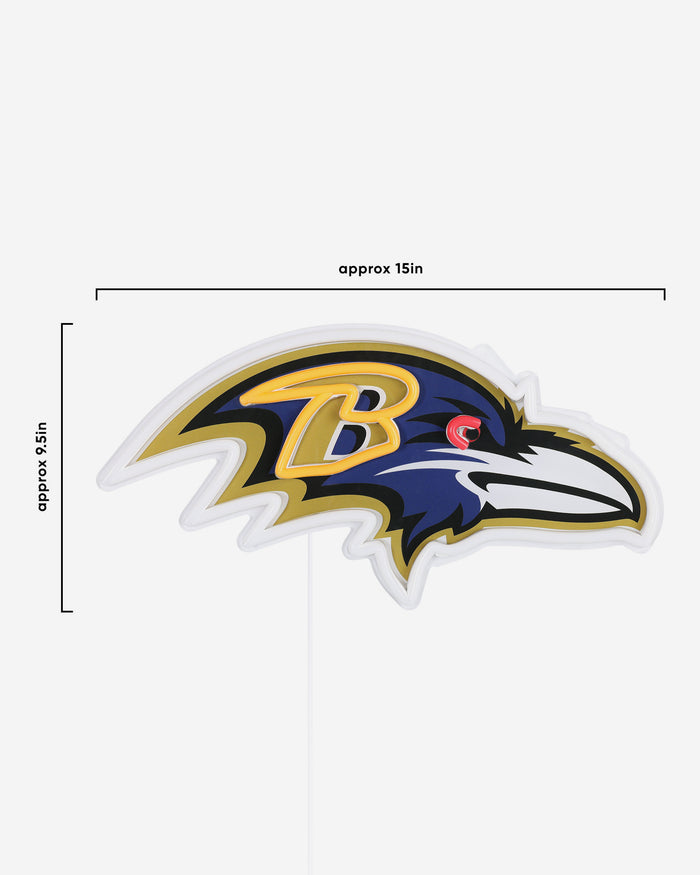 Baltimore Ravens LED Neon Light Up Team Logo Sign FOCO - FOCO.com