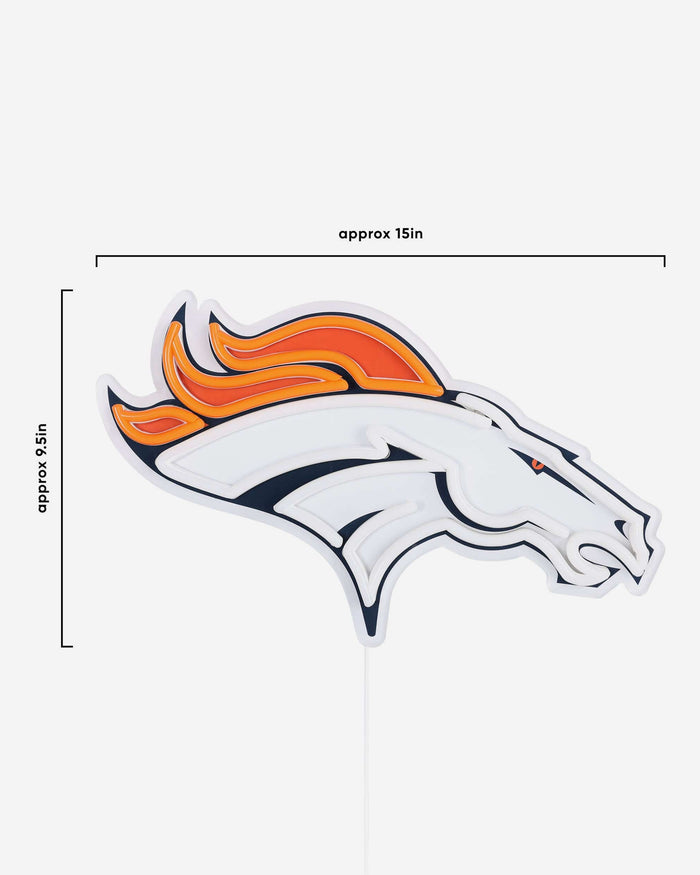 Denver Broncos LED Neon Light Up Team Logo Sign FOCO - FOCO.com