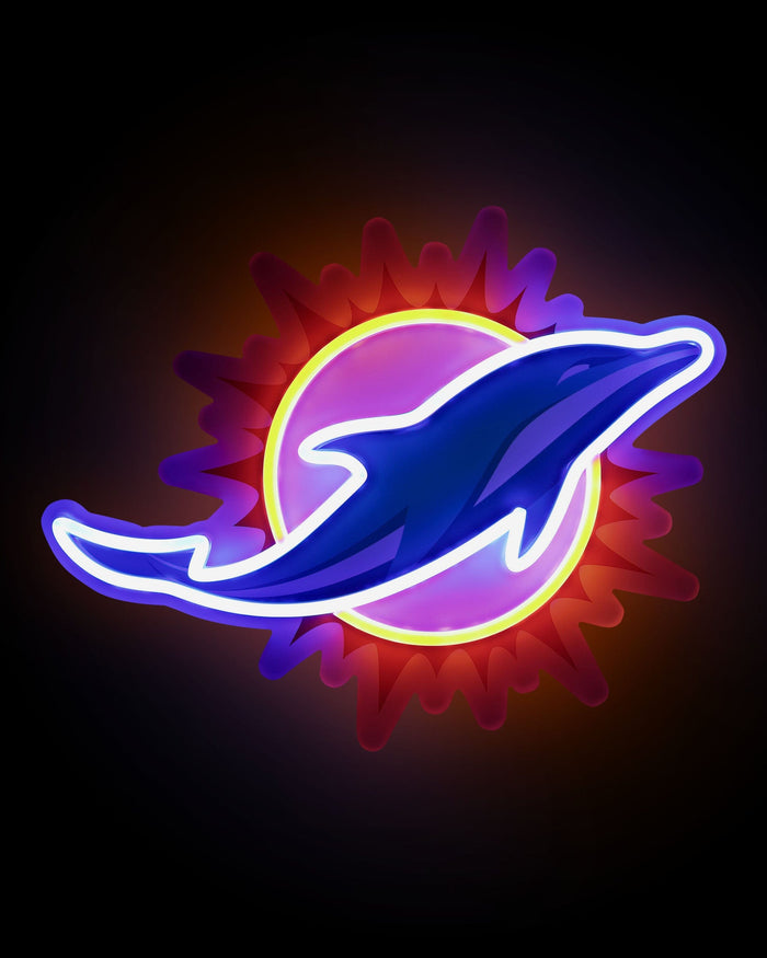 Miami Dolphins LED Neon Light Up Team Logo Sign FOCO - FOCO.com