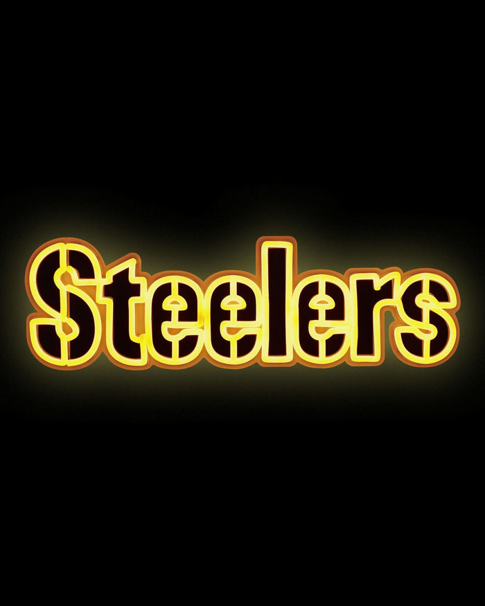 Pittsburgh Steelers LED Neon Light Up Team Logo Sign FOCO - FOCO.com