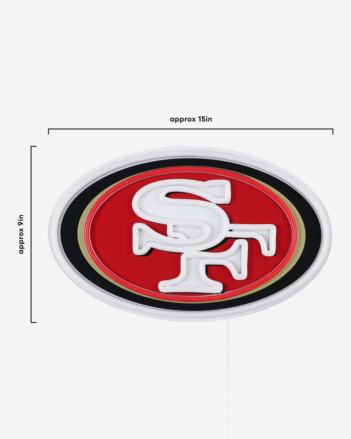 San Francisco 49ers LED Neon Light Up Team Logo Sign FOCO - FOCO.com