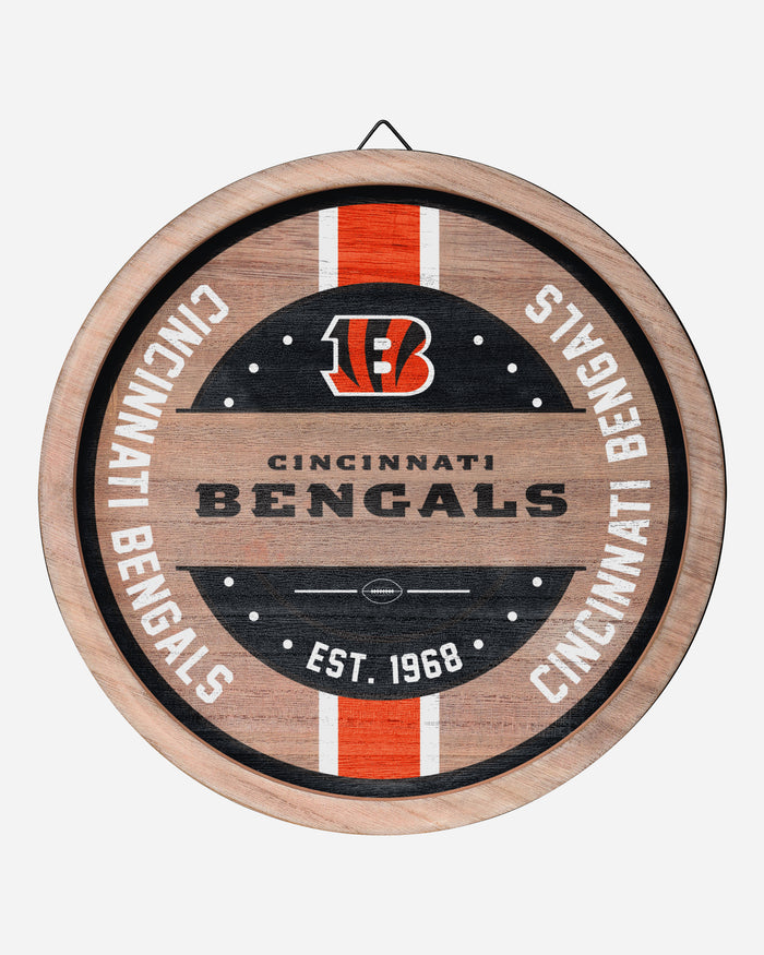 Cincinnati Bengals Wooden Barrel Sign FOCO - FOCO.com