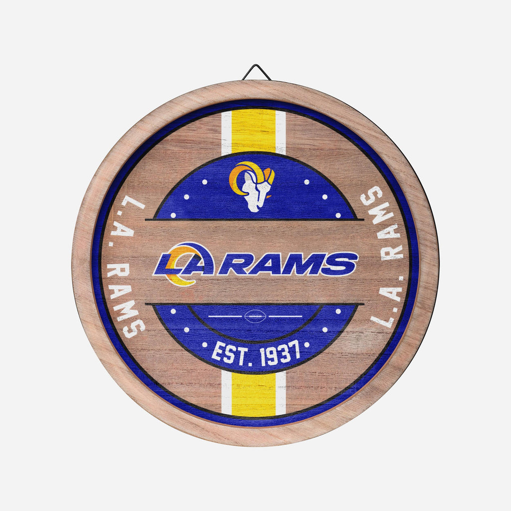 Los Angeles Rams Wooden Barrel Sign FOCO - FOCO.com