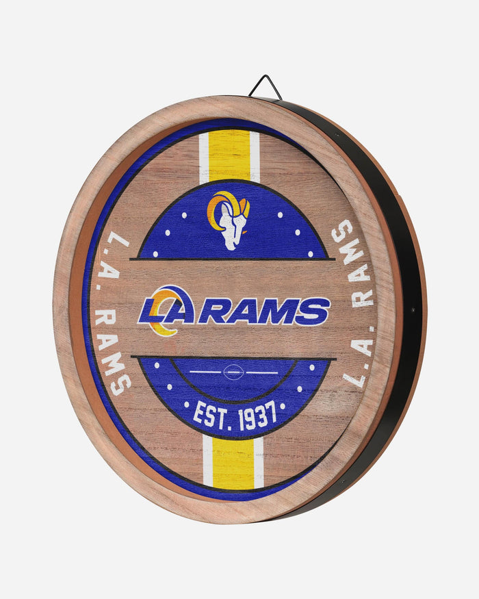 Los Angeles Rams Wooden Barrel Sign FOCO - FOCO.com