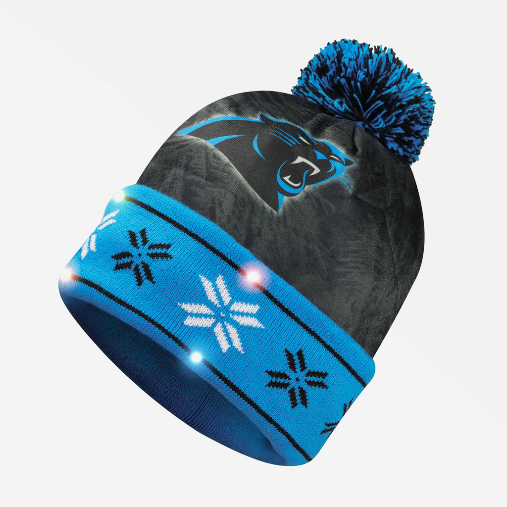 Carolina Panthers Big Logo Light Up Beanie FOCO - FOCO.com