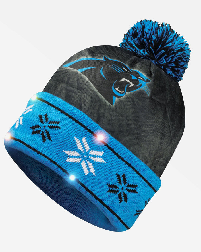 Carolina Panthers Big Logo Light Up Beanie FOCO - FOCO.com