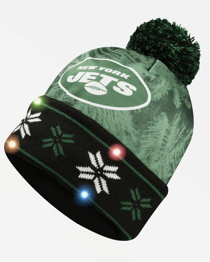 New York Jets Big Logo Light Up Beanie FOCO - FOCO.com