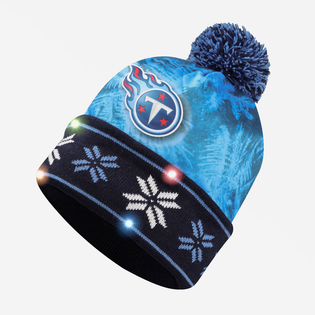 Tennessee Titans Big Logo Light Up Printed Beanie FOCO - FOCO.com