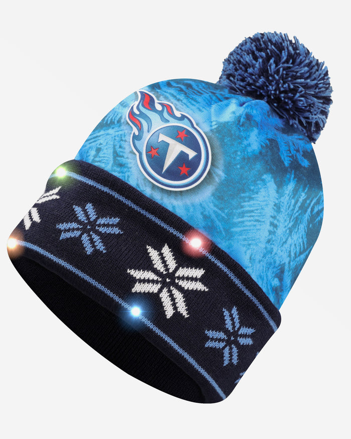 Tennessee Titans Big Logo Light Up Printed Beanie FOCO - FOCO.com