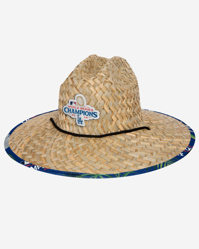 Los Angeles Dodgers 2024 World Series Champions Floral Straw Hat FOCO - FOCO.com