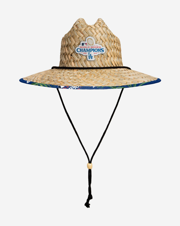 Los Angeles Dodgers 2024 World Series Champions Floral Straw Hat FOCO - FOCO.com