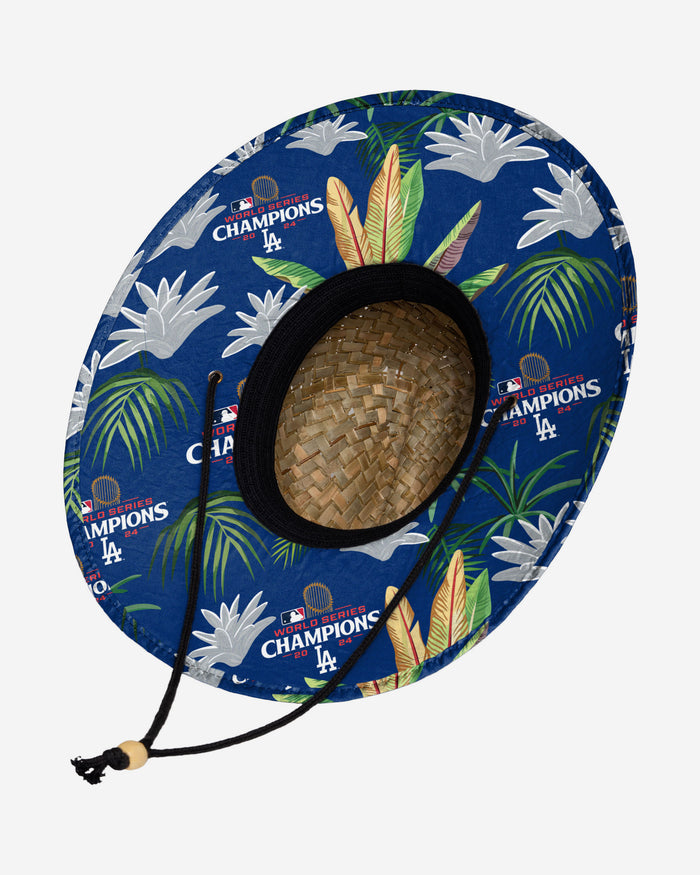 Los Angeles Dodgers 2024 World Series Champions Floral Straw Hat FOCO - FOCO.com