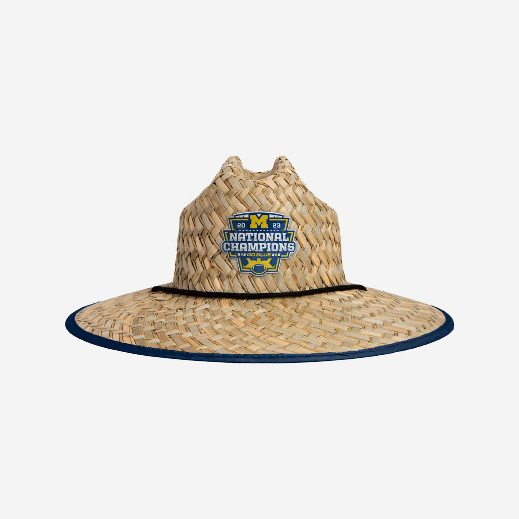 Michigan Wolverines 2023 Football National Champions Floral Straw Hat FOCO - FOCO.com