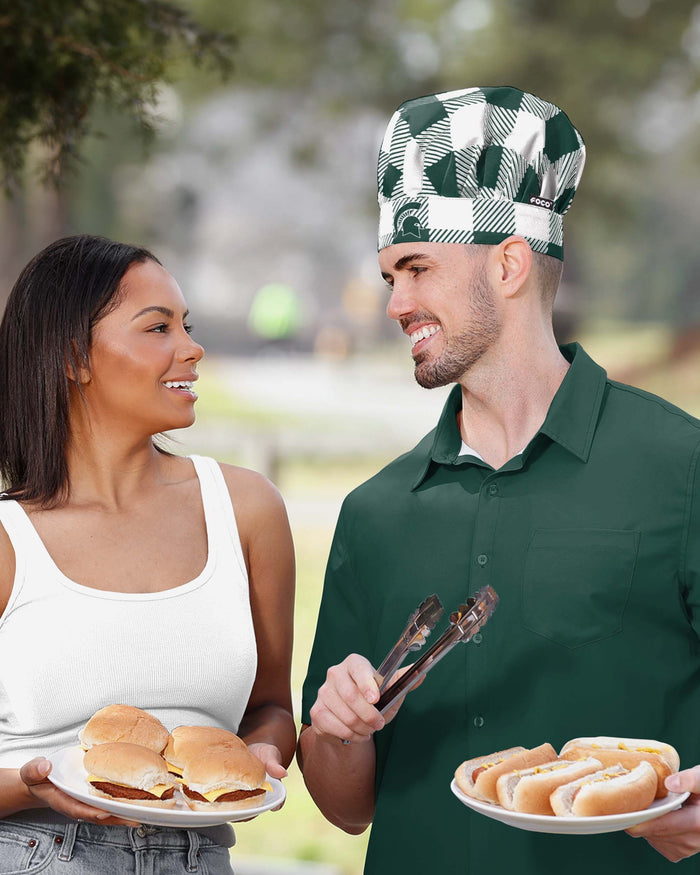 Michigan State Spartans Plaid Chef Hat FOCO - FOCO.com