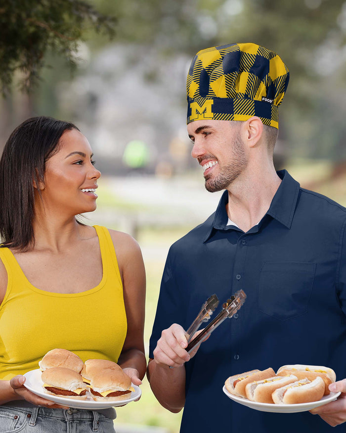 Michigan Wolverines Plaid Chef Hat FOCO - FOCO.com