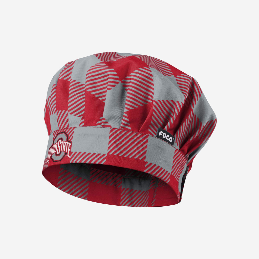 Ohio State Buckeyes Plaid Chef Hat FOCO - FOCO.com