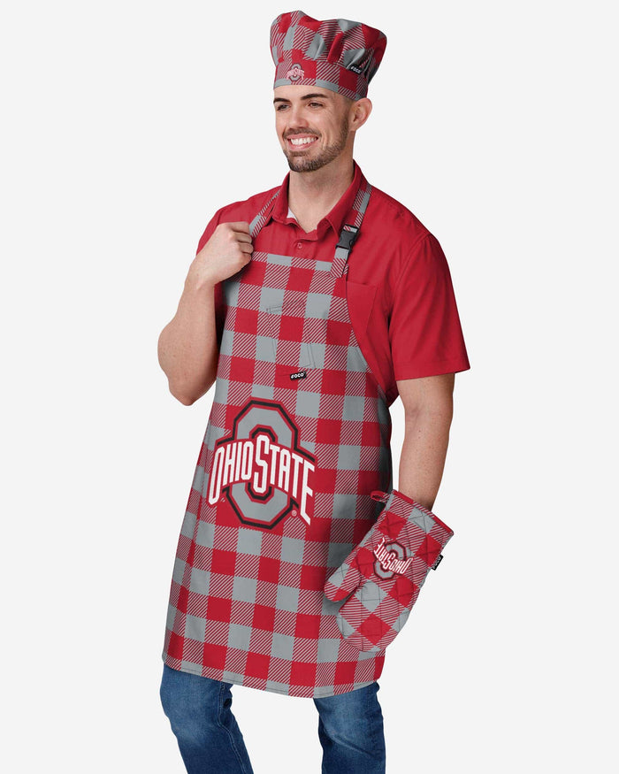 Ohio State Buckeyes Plaid Chef Hat FOCO - FOCO.com