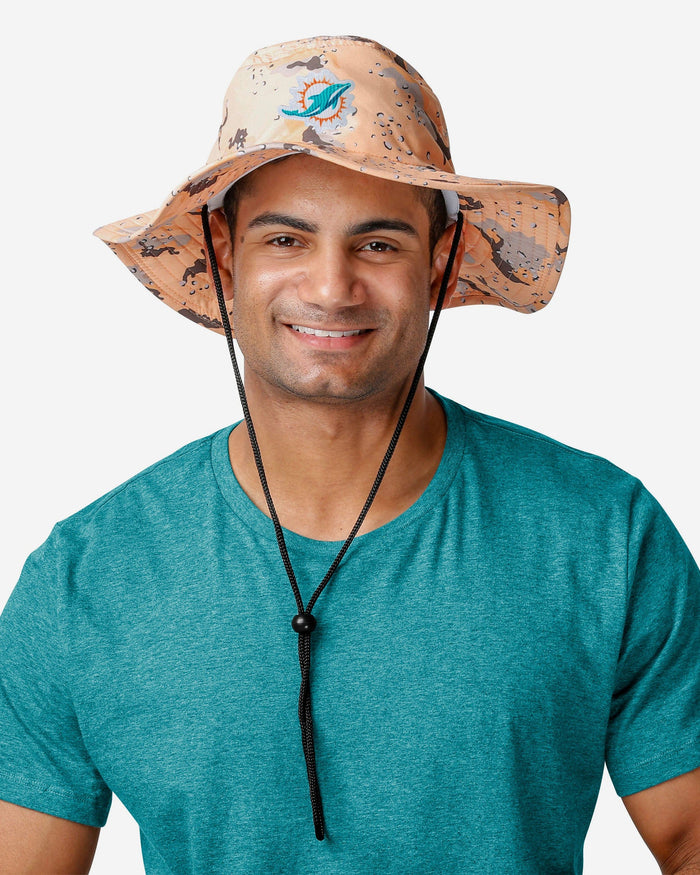 Miami Dolphins Light Desert Camo Boonie Hat FOCO - FOCO.com