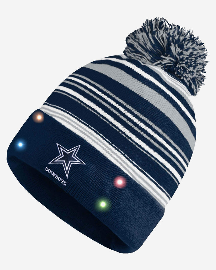 Dallas Cowboys Horizontal Stripe Light Up Beanie FOCO