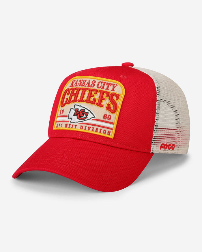 Kansas City Chiefs Truckstop Patch Trucker RF Cap FOCO - FOCO.com