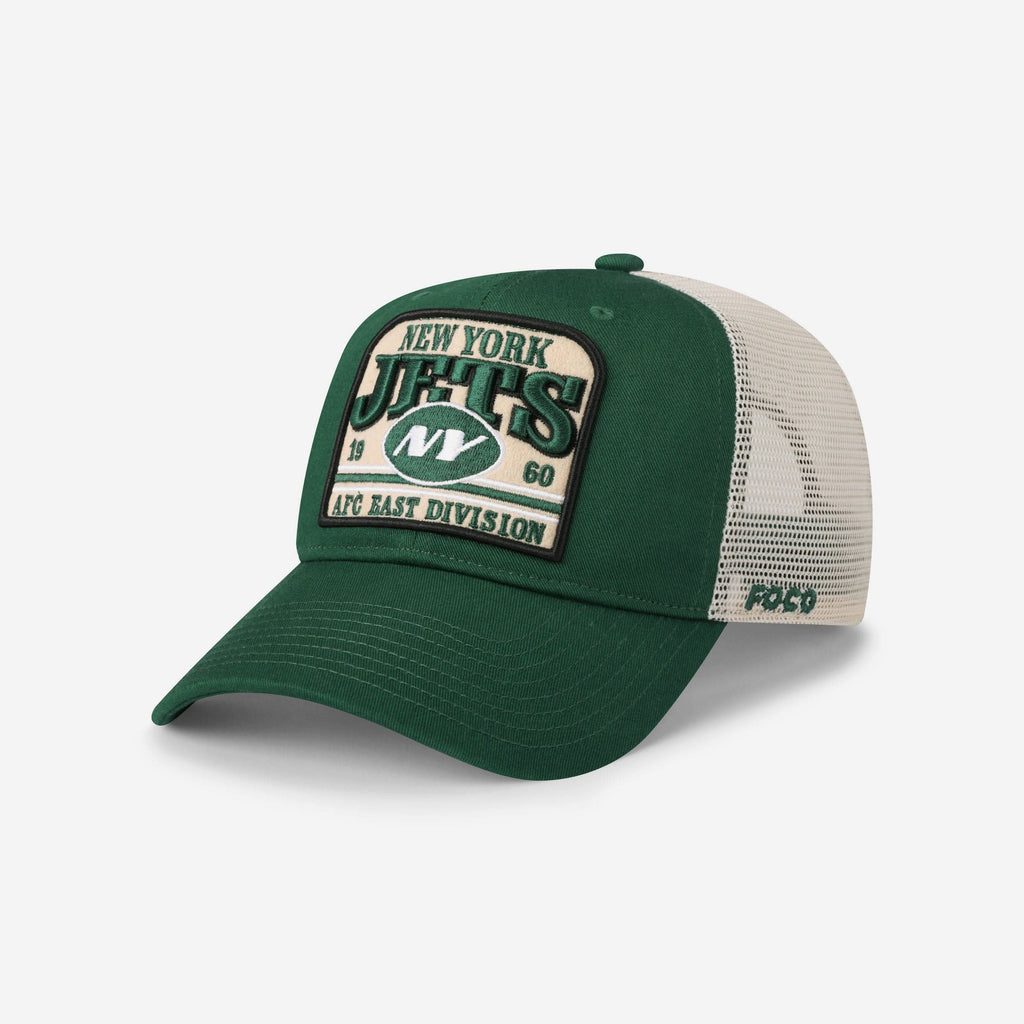 New York Jets Truckstop Patch Trucker RF Cap FOCO - FOCO.com