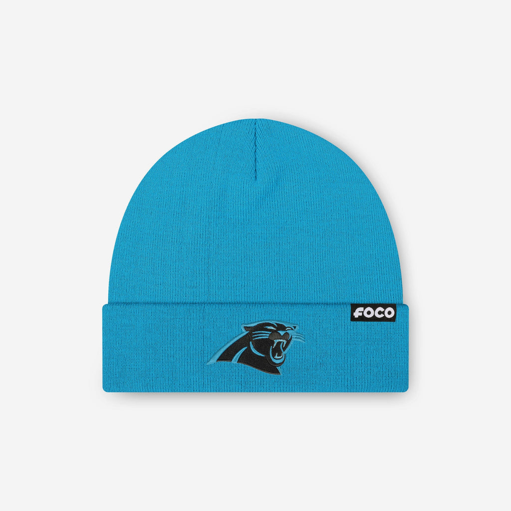 Carolina Panthers Basic Primary Logo Beanie FOCO - FOCO.com