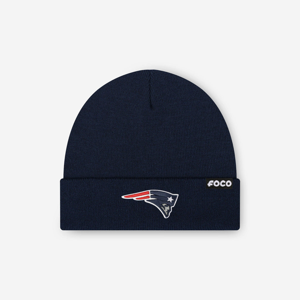 New England Patriots Basic Primary Logo Beanie FOCO - FOCO.com