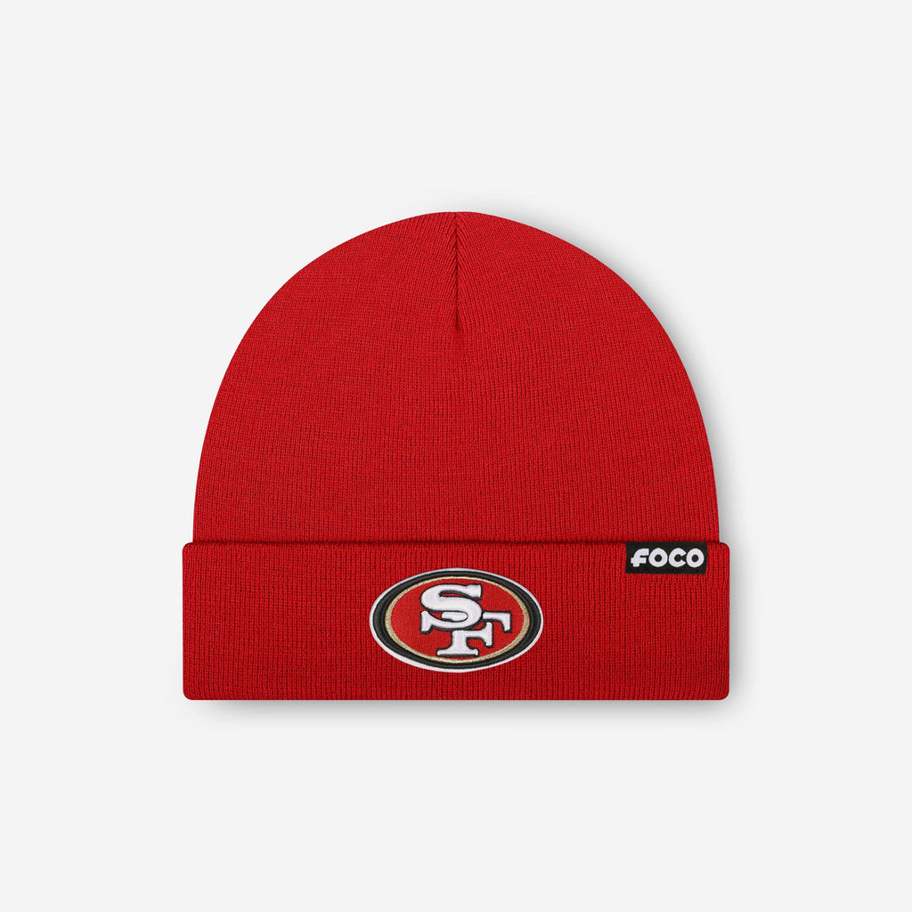 San Francisco 49ers Basic Primary Logo Beanie FOCO - FOCO.com