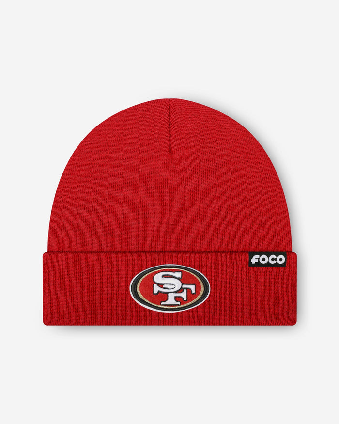 San Francisco 49ers Basic Primary Logo Beanie FOCO - FOCO.com